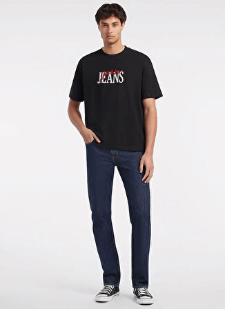 Guess Bisiklet Yaka Desenli Siyah Erkek T-Shirt M4BI15K8FQ4JTMU GO PRINTED BAKER L