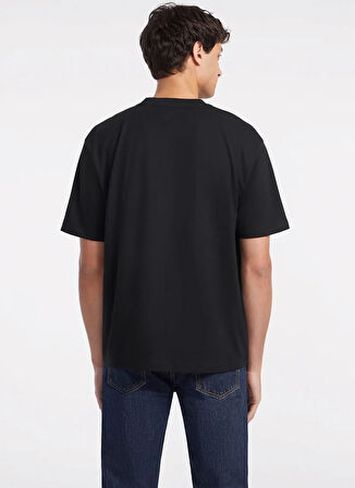 Guess Bisiklet Yaka Desenli Siyah Erkek T-Shirt M4BI15K8FQ4JTMU GO PRINTED BAKER L