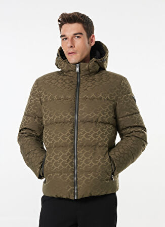 Guess Yeşil Erkek Mont M4BL42WG9L2F8LA MONOGRAM PUFFA JKT