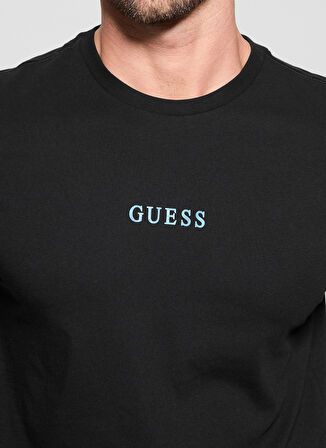 Guess Siyah Erkek T-Shirt M4BI05K9RM1JBLK SS BSC PAINTED QUAT