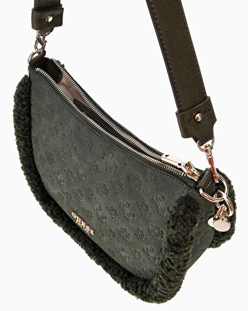 Guess Davika Hobo Monogram Baskılı Omuz Çantası
