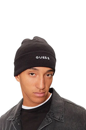 Erkek MITO Guess Yazılı Bere - Siyah | L
