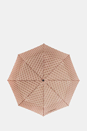 Kadın 4G Logo Monogram Desenli Otomatik Katlanır Şemsiye - Kahverengi | undefined