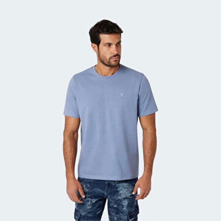 Guess Erkek Lacivert Patch Detaylı Tişört