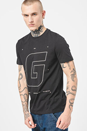 Erkek Anser G Logo T-Shirt - Siyah | M