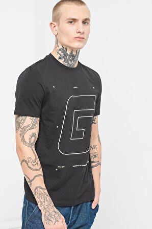 Erkek Anser G Logo T-Shirt - Siyah | M