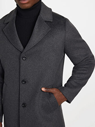 Guess Melton Erkek Siyah Yün Karışımlı Kaban M4BL3SWGJ82-DWHT