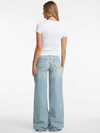 Guess Jeans GJ G11 WIDE LEG Kadın Mavi Jeans W4BA0YD5CCA-GJRV