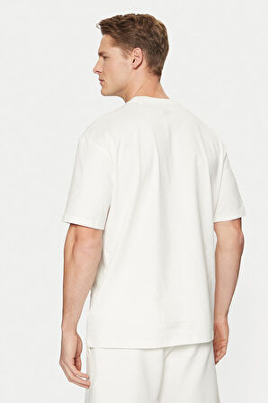 Erkek Azha Cn Over T-Shirt - Beyaz | S