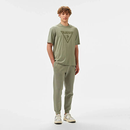 Guess Erkek Yeşil Logolu T-Shirt