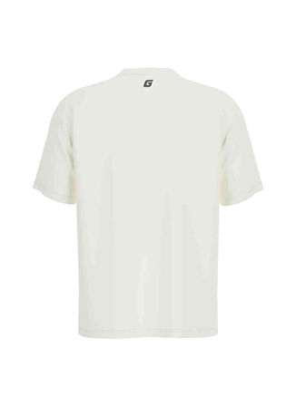 Z5RI11I3Z14G018 MOONDARL CN T-SHIRT Beyaz Yuvarlak Yaka Box Fit Desenli Erkek T-Shirt