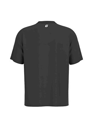 Z5RI11I3Z14JBLK MOONDARL CN T-SHIRT Siyah Yuvarlak Yaka Box Fit Desenli Erkek T-Shirt
