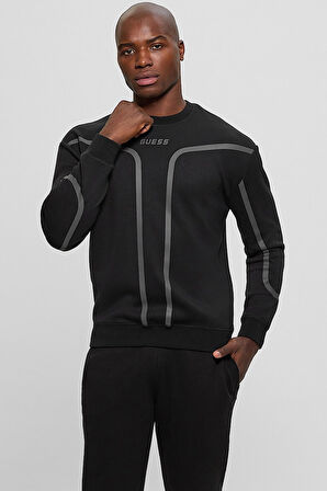 Erkek Falkor Sweatshirt - Siyah | M