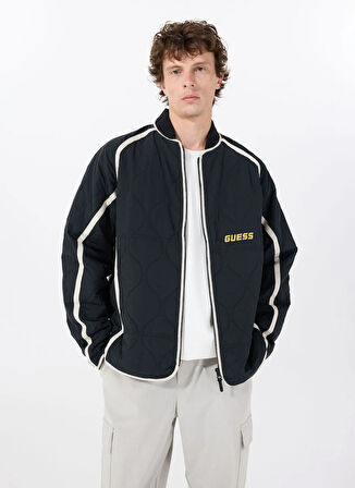 Guess Z5RL04WGTN0JBLK JARETH JACKET Siyah Desenli Erkek Mont
