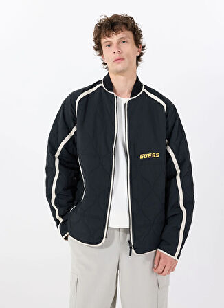 Guess Z5RL04WGTN0JBLK JARETH JACKET Siyah Desenli Erkek Mont
