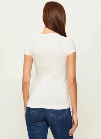 Guess Beyaz Kadın Slim Fit T-Shirt W5GI04J1314-G012