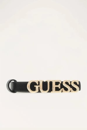 Guess Ayarlanamaz ve Tek Taraflı Baskılı Kemer H15 Kadın Siyah Kemer BW9338P6215-BLA