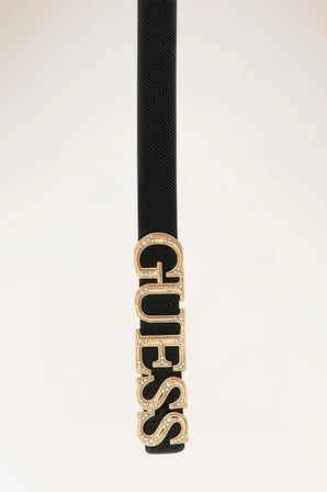 Guess Ayarlanamaz ve Tek Taraflı Baskılı Kemer H15 Kadın Siyah Kemer BW9338P6215-BLA