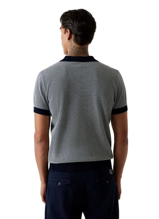 Guess Lacivert Erkek Regular Fit Armürlü Polo T-Shirt M6GR01Z0554-FBFF Laci Polo T-Shirt