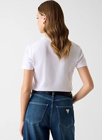 Guess Beyaz Kadın T-Shirt W6GI10K3025-G011