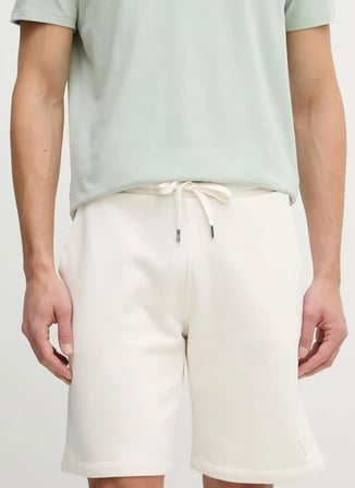 Beyaz Erkek Pamuklu Sweat Şort M6GD12K3020-G018 Beyaz Sweat Şort