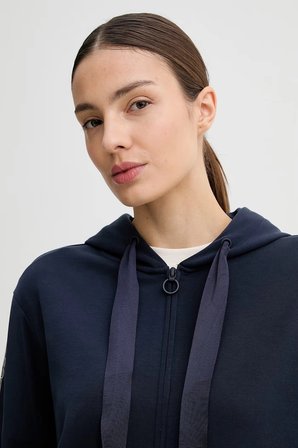 Guess XNS Fermuarlı Kapüşonlu Kadın Lacivert Eşofman Üstü W6GQ03K2656-G7V2