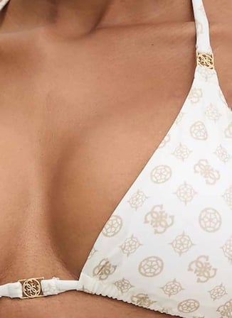Guess Beyaz Kadın Baskılı Bikini Üst E6GJ08MC04R-PMKC