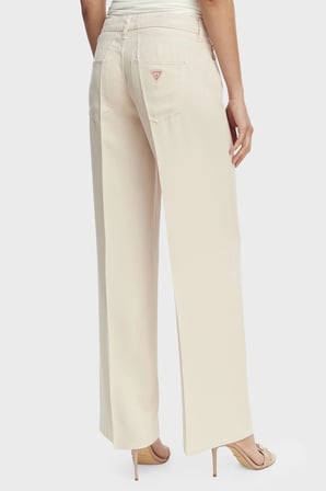 Guess Sexy Wide Leg Fit Geniş Paça Palazzo Pantolon W4GA96WDP85 Bayan PANTOLON W4GA96 WDP85 G1M5 EKRU