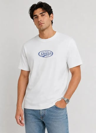 Guess Jeans Beyaz Erkek T-Shirt M6YI06K3649-G046 Guess JeansT-Shirt