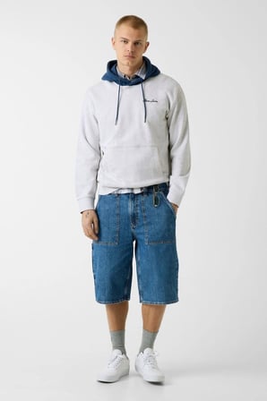 GJ REG FIT COLOR BLOCKED HOODI
