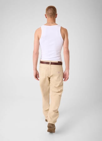 Guess Jeans Bej Erkek Chino Pantolon M6YAB3W2742-G1K9 Jeans Relaxed Pant