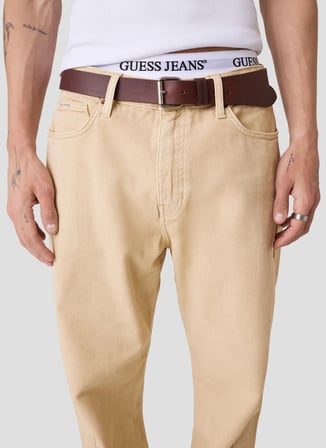 Guess Jeans Bej Erkek Chino Pantolon M6YAB3W2742-G1K9 Jeans Relaxed Pant
