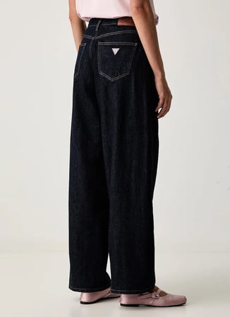 Guess Jeans Lacivert Kadın Relaxed Denim Pantolon W6YA2XD1187-GTRS