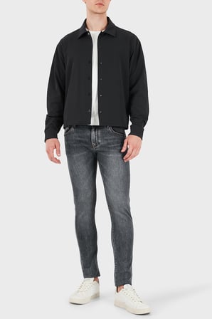 Guess Achille Klasik Yaka Çıtçıt Düğmeli Gömlek Z6YH02W3475 Erkek GÖMLEK Z6YH02 W3475 JBLK SİYAH