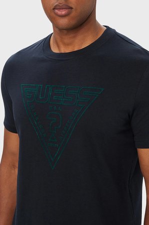 Guess Miken Pamuklu Regular Fit Bisiklet Yaka T Shirt Z6YI20K5016 Erkek T SHİRT Z6YI20 K5016 A73L LACİVERT-BEYAZ