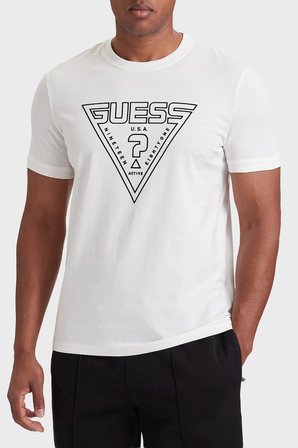 Guess Miken Pamuklu Regular Fit Bisiklet Yaka T Shirt Z6YI20K5016 Erkek T SHİRT Z6YI20 K5016 G018 BEYAZ