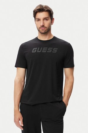 Guess Bruce Bisiklet Yaka Kısa Kollu Erkek Siyah Tişört Z6YI26K5090-JBLK