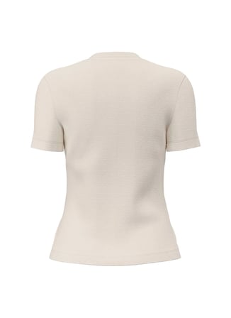 Guess Ekru Kadın Bisiklet Yaka Slim Fit T-Shirt V6RI17KD741-G6K5