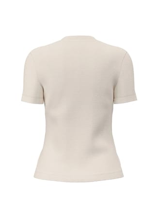 Guess Ekru Kadın Bisiklet Yaka Slim Fit T-Shirt V6RI17KD741-G6K5