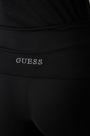 Guess Lotus Slim Fit Yüksek Bel Düz Paça Pantolon V6YB24K4713 Kadın PANTOLON V6YB24 K4713 JBLK SİYAH
