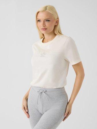 Guess Agena Kısa Kollu Kadın Beyaz T-shirt V6YI05K4272-G1O6