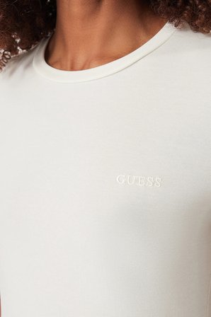Guess Lotus T Shirt Kadın T SHİRT V6YI24 K4787 G1O6 EKRU