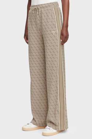 Guess Allover Jacquard 4G Logolu Relaxed Fit Düz Paça Kadın Pantolon V6YB27K5181 PANTOLON V6YB27 K5181 FNNH BEJ