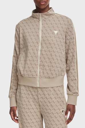 Guess 4G Allover Jacquard Sweat V6YQ28K5183 Kadın SWEAT V6YQ28 K5183 FNNH BEJ