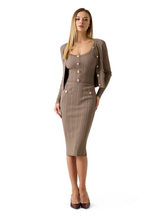 Guess Carmen Triko Kadın Kahverengi Etek W6YD23Z0974-G1K8