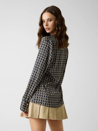 Guess Yeni Concetta Uzun Kollu Kadın Lacivert Gömlek W6YH23W2946-PMPW