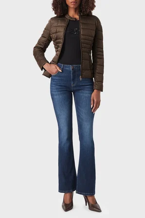 Guess New Vona Regular Fit Dik Yaka Şişme Mont W6YL16W2891 Kadın MONT W6YL16 W2891 G1CU KAHVE