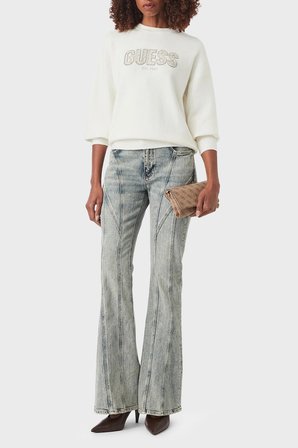 Guess Ls Cn Madeline Logo Kazak W6YR30Z0978 Kadın KAZAK W6YR30 Z0978 G012 BEYAZ