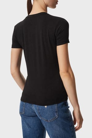 Guess New SS Cn Mini Logolu T Shirt W6YI12K3751 Kadın T SHİRT W6YI12 K3751 JBLK SİYAH