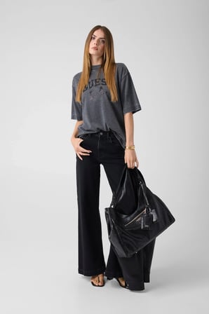 Burnout Kadın Oversize Fit T-Shirt